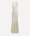 Nina Ricci Women's Stretch Satin Mermaid Halter Dress In White