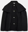 Nina Ricci Wool-blend Coat In Black