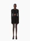 Nina Ricci Wool Blend Mini Flared Skirt In Black