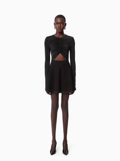 Nina Ricci Wool Blend Mini Flared Skirt In Black