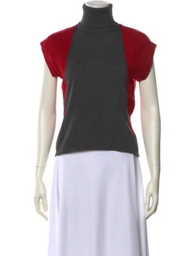 Pre-owned Nina Ricci Wool Colorblock Pattern Sweater In Gray