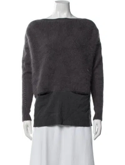 Pre-owned Nina Ricci Wool Crew Neck Sweater In Gray