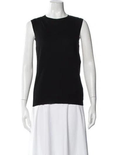 Pre-owned Nina Ricci Wool Crew Neck Top In Black