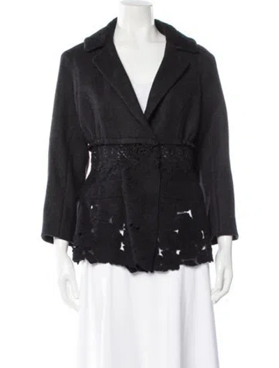 Pre-owned Nina Ricci Wool Denim Jacket In Gray