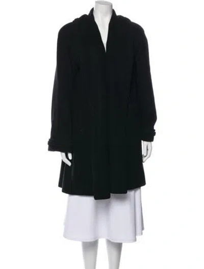 Pre-owned Nina Ricci Wool Faux Fur Coat In Green