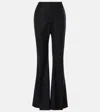 Nina Ricci Flared Leg Trousers Belt Loops In Black