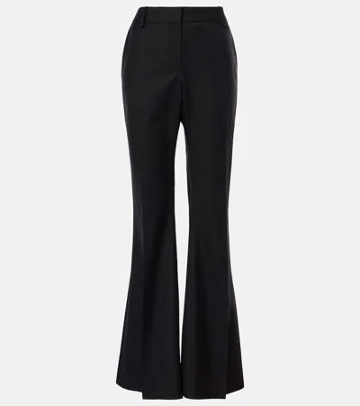 NINA RICCI WOOL GABARDINE FLARED PANTS
