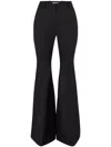 Nina Ricci Flared Wool Trousers In Black