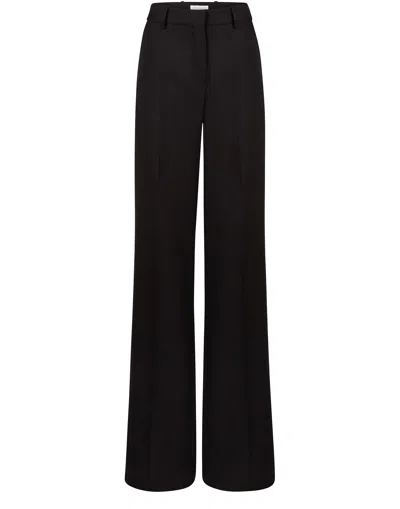 Nina Ricci Wool Gabardine Straight Pants In Black