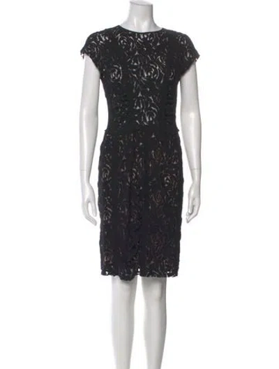 Pre-owned Nina Ricci Wool Knee-length Dress In Black
