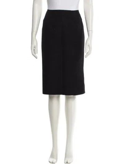 Pre-owned Nina Ricci Wool Knee-length Skirt In Black