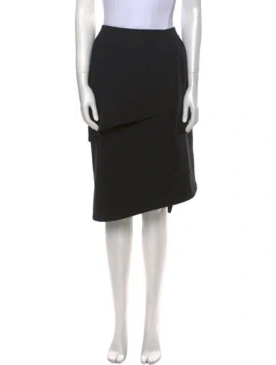 Pre-owned Nina Ricci Wool Knee-length Skirt In Black