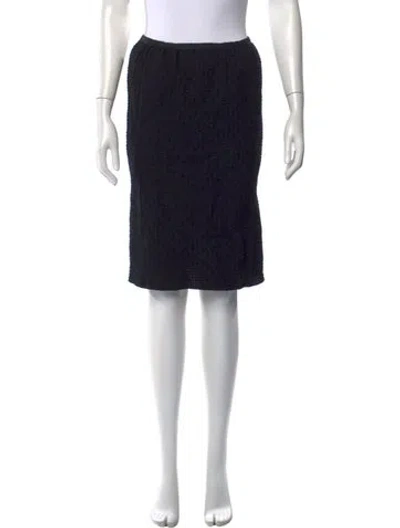 Pre-owned Nina Ricci Wool Knee-length Skirt In Blue