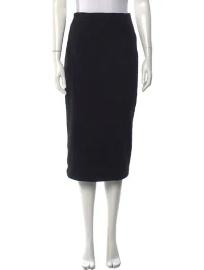 Pre-owned Nina Ricci Wool Midi Length Skirt In Blue