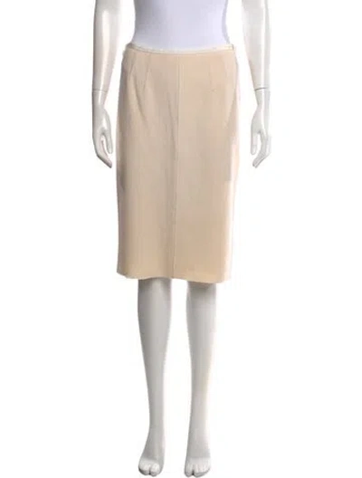 Pre-owned Nina Ricci Wool Midi Length Skirt In Neutral