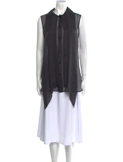 Pre-owned Nina Ricci Wool Printed Tunic In Black