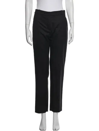 Pre-owned Nina Ricci Wool Straight Leg Pants In Black