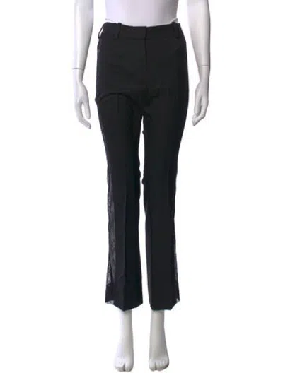Pre-owned Nina Ricci Wool Straight Leg Pants In Black