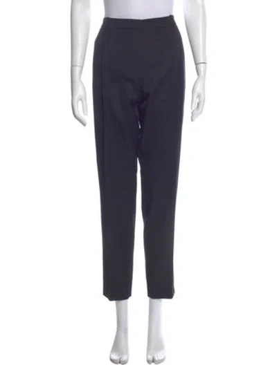 Pre-owned Nina Ricci Wool Straight Leg Pants In Blue