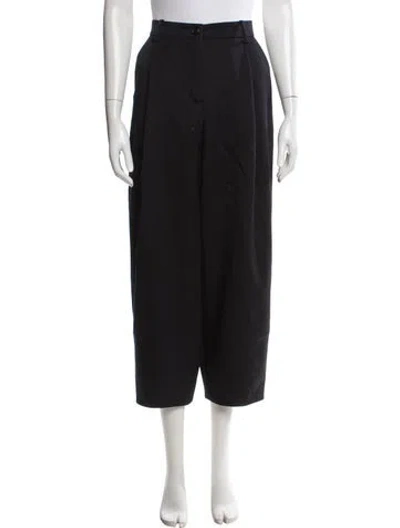 Pre-owned Nina Ricci Wool Straight Leg Pants In Gray