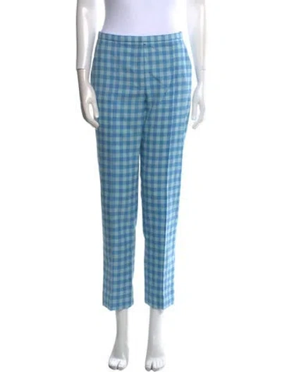 Pre-owned Nina Ricci Wool Straight Leg Pants W/ Tags In Blue