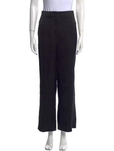 Pre-owned Nina Ricci Wool Wide Leg Pants In Black
