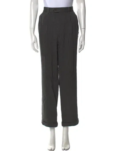 Pre-owned Nina Ricci Wool Wide Leg Pants In Gray