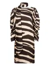 Nina Ricci Zebra-print Midi Dress In Multi