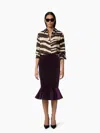 Nina Ricci Zebra-print Satin Shirt In Purple