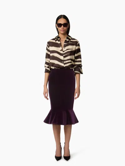 Nina Ricci Zebra-print Satin Shirt