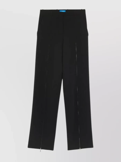 Nina Ricci Zip-cuff Straight Leg Trousers In Black