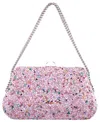 Nina Rock Candy Minaudiere Crystal Lift Lock Clutch In Pink