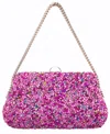Nina Rock Candy Minaudiere Crystal Lift Lock Clutch In Pink