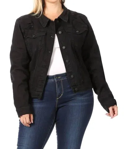 Nina Rossi Classic Distressed Jacket In Black
