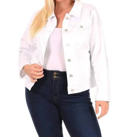 Nina Rossi Here We Go Denim Jacket In White
