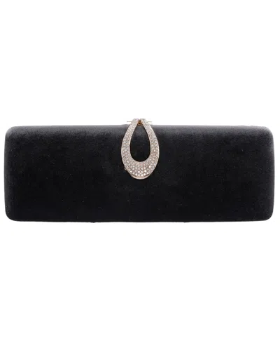 Nina Rumi Slim Minaudiere Small Clutch Handbag In Black