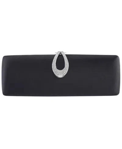 Nina Rumi Slim Minaudiere Small Clutch Handbag In Black