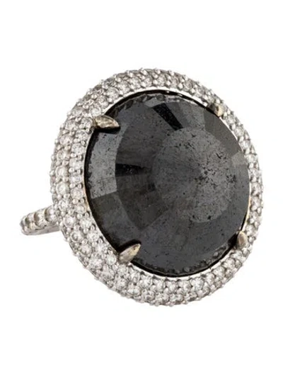 Pre-owned Nina Runsdorf 18k Diamond Cocktail Ring In Multi