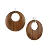 Nina Runsdorf Diamond Heart Huggies With Argentine Wood Earring In 18k White Gold,diamond