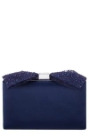 Shop Nina Selena Frame Clutch In Navy
