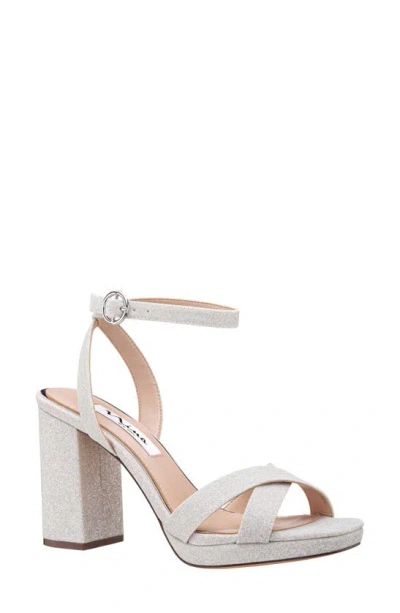 Nina Sheilia Ankle Strap Sandal In Silver Fantasy Net