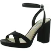 Nina Shelia Womens Comfort Insole Synthetic Ankle Strap In Black