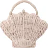 Nina Shelly Rattan Top Handle Bag In Neutral
