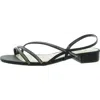 Nina Womens Block Heel Man Made Ankle Strap In Multi