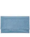 Nina Small Crystal Beaded Clutch In Icy Blue