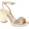 Nina Sofina Ankle Strap Platform Sandal In Gold