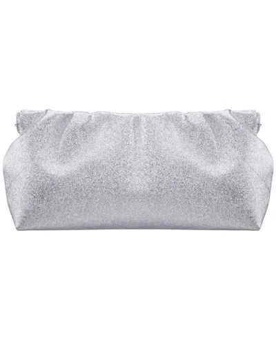 Nina Soft Facile Thea Medium Frame Clutch Handbag In Silver