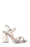 Nina Women's Steven Block Heel Platform Evening Sandals In Platino