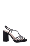 Nina Summer Slingback Platform Sandal In Navy