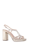 Nina Summer Slingback Platform Sandal In Platino